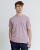 Men Organic Cotton Crew Neck Heather Purple