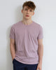 Men Organic Cotton Crew Neck Heather Purple