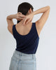 Women Tencel Relaxed Tank Navy Blue