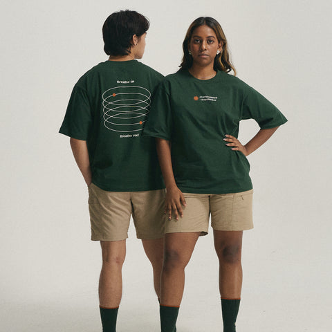 SOURCE Talking Toes Overthinker Relaxed Tee Forest