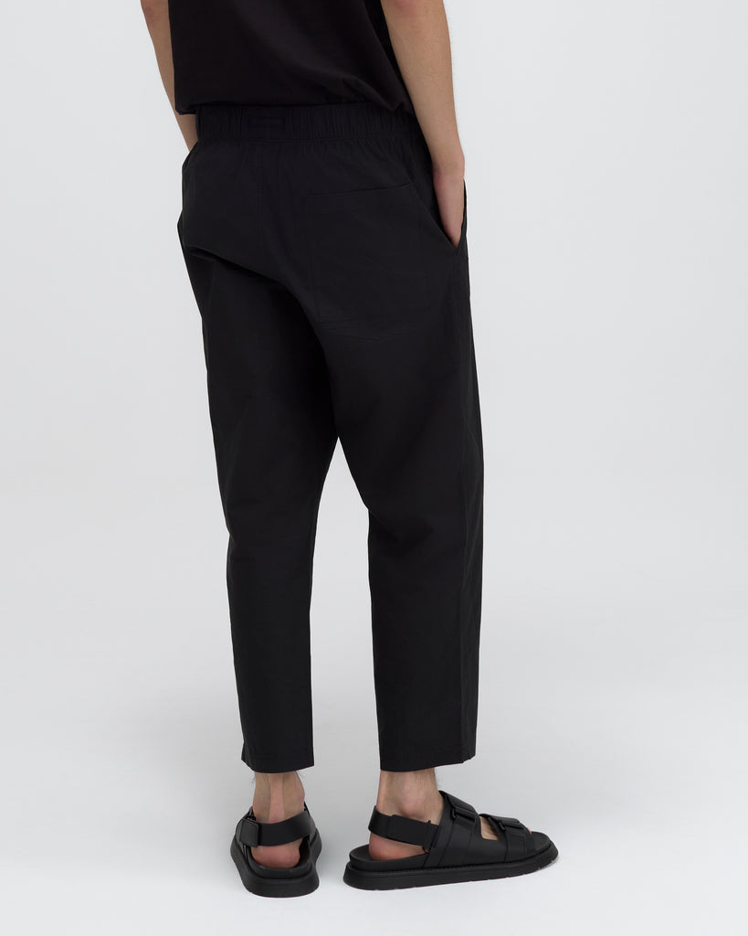 Men's Wide-Leg Drawstring Trousers Black