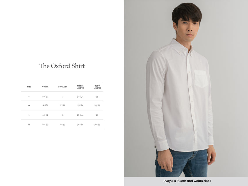 Mens Oxford Shirt Sizing Guide