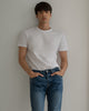 Men Organic Cotton Crew Neck T-shirt White Featured