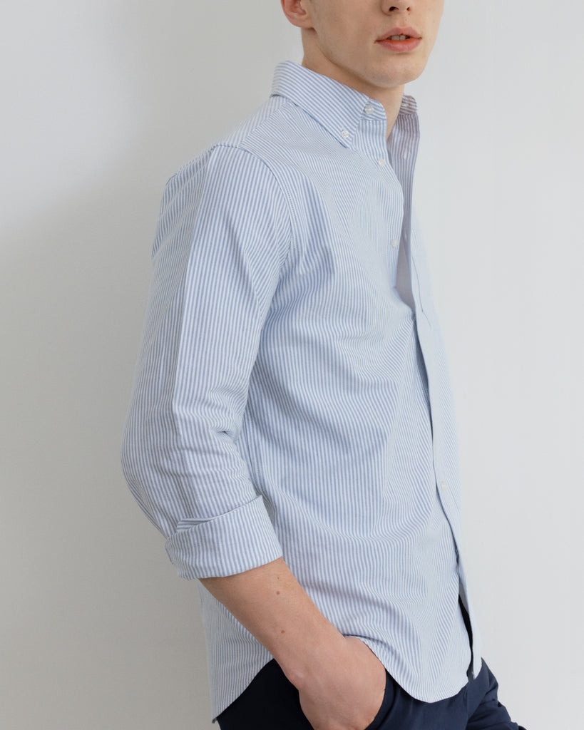 The Oxford Shirt Men Blue Stripe