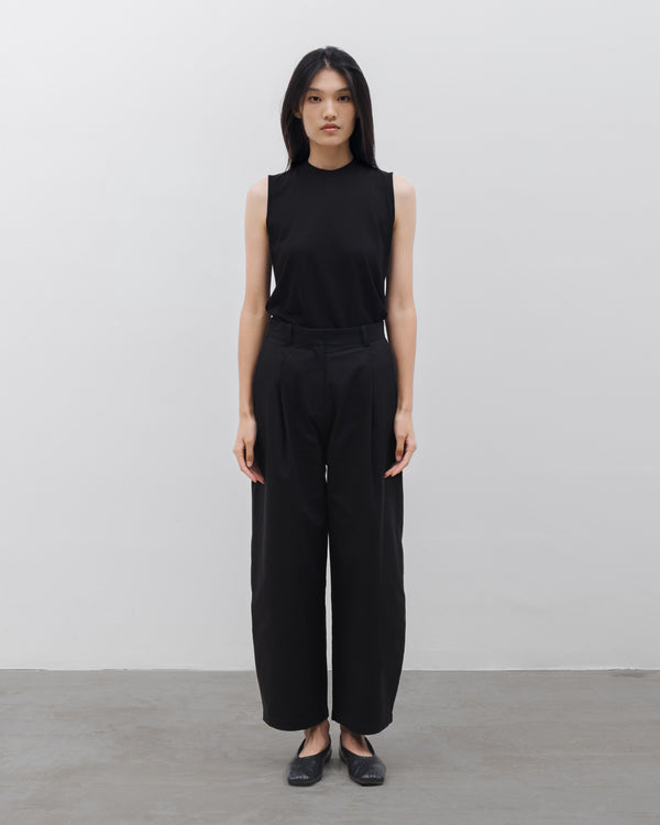 WOMENS LIO TENCEL MUSCLE TANK IN BLACK