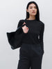 WOMENS LUEN TENCEL LONG SLEEVE TOP IN BLACK