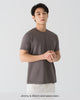 Men Organic Cotton Crew Neck Charcoal Fullbody