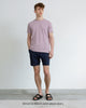 Men Organic Cotton Crew Neck Heather Purple Fullbody