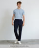Men Organic Cotton Crew Neck Sky Blue Fullbody