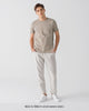 Men Organic Cotton Crew Neck T-shirt Taupe