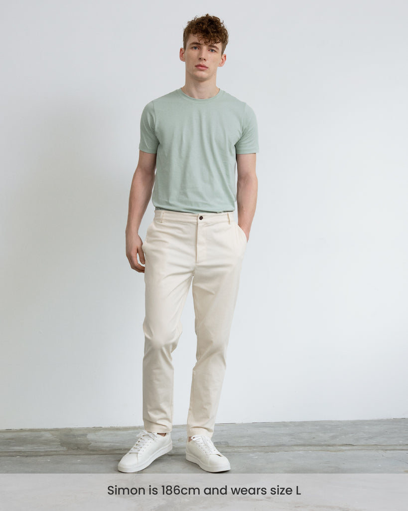 Men Organic Cotton Crew Neck Winter Green Fullbody