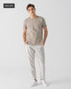 Men Organic Cotton Crew Neck T-shirt Taupe