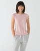 Women Tencel Lyocell Cap Sleeve T-Shirt Pink