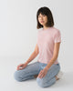 Women Tencel Lyocell Crew Neck T-Shirt Pink