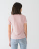 Women Tencel Lyocell Crew Neck T-Shirt Pink