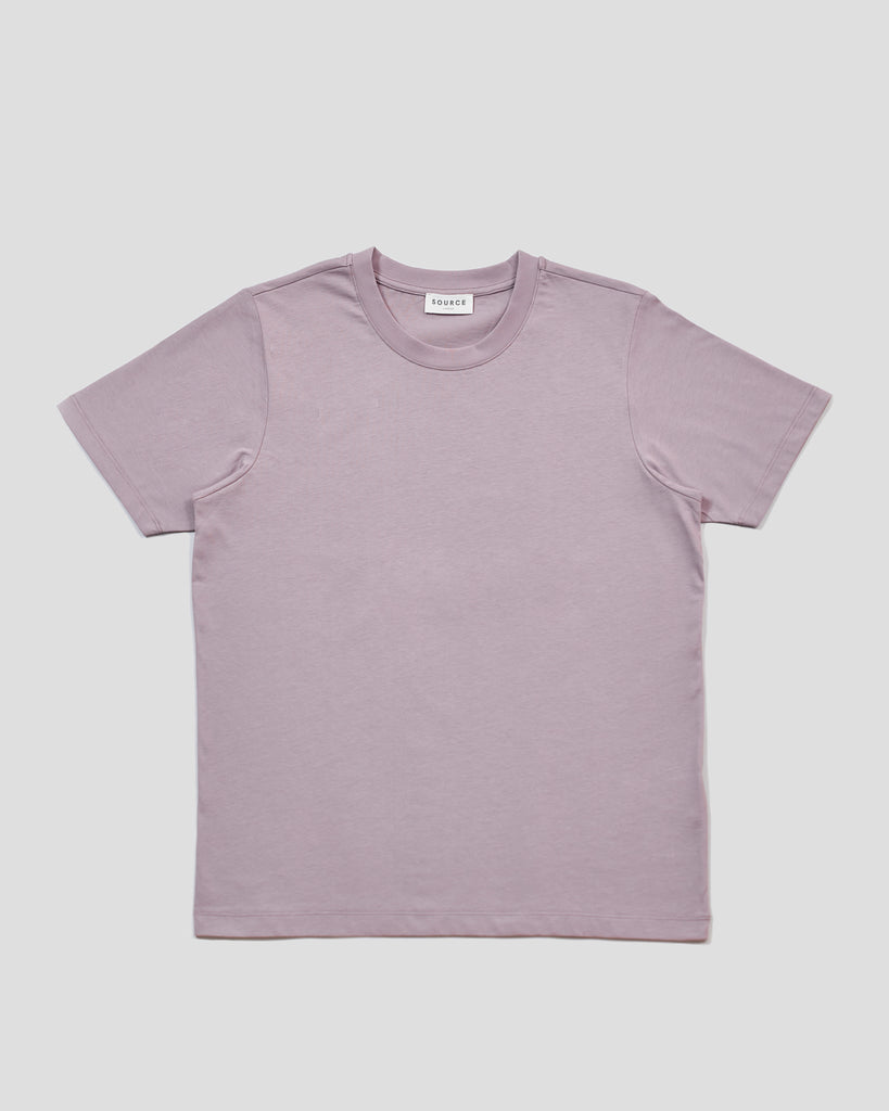 Men Organic Cotton Crew Neck Heather Purple