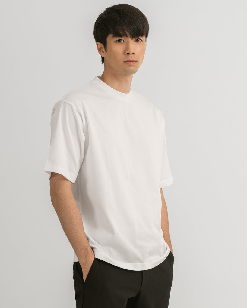 Men Premium-Weight Relaxed Tee White