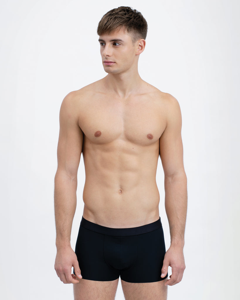 Men Tencel Micromodal Boxer Brief Black Featured