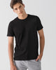 Men Organic Cotton Crew Neck T-shirt Black Featured