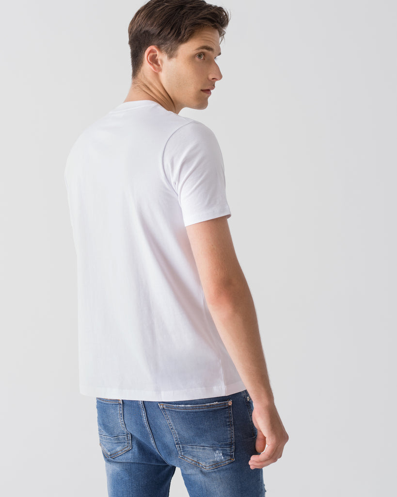 Men Organic Cotton Crew Neck T-shirt White